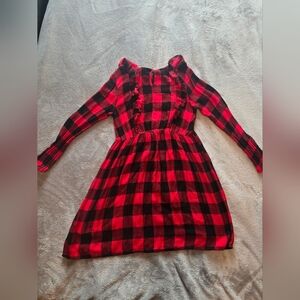 Wonder Nation Red & Black checkered Dress